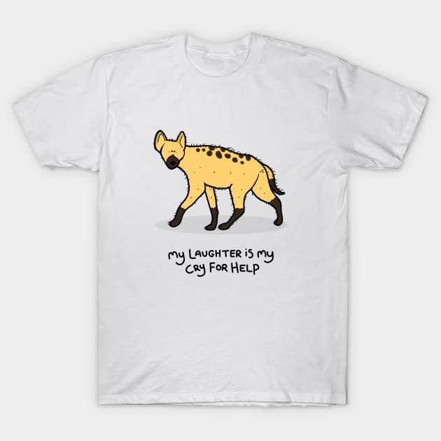 Grumpy Hyena T-Shirt by grumpyanimals